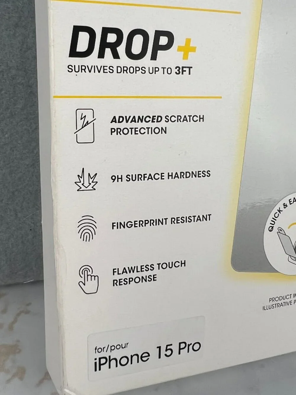 NEW OtterBox Premium Glass Protector for iPhone 15 PRO Fingerprint Resistant